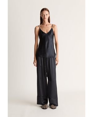 Lee Mathews Stella Silk Satin Pant - Multicolor