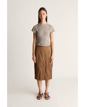Lee Mathews Agatha Midi Skirt - Natural