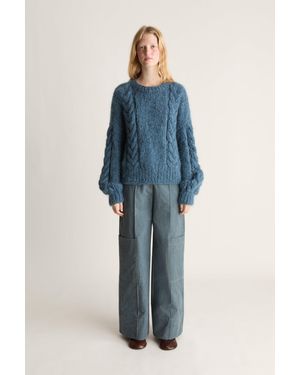 Lee Mathews Cecil Cotton Pant - Blue
