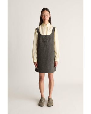 Lee Mathews Lenny Canvas Pinafore - Natural