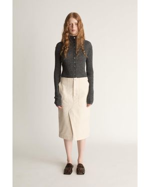 Lee Mathews Lenny Canvas Worker Skirt - Natural