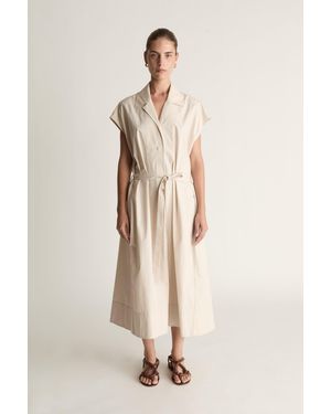 Lee Mathews Gilbert Wrap Dress - Natural