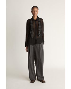 Lee Mathews Millie Ruffle Shirt - Black