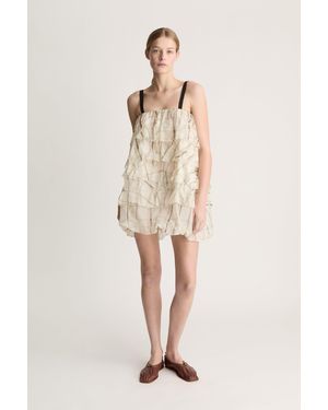 Lee Mathews Tia Ruffle Dress - Natural
