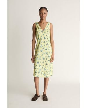 Lee Mathews Maisie Silk Slip Dress - Yellow