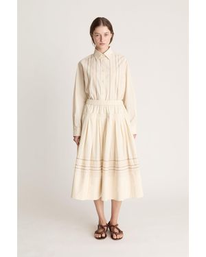 Lee Mathews Broderie Skirt - Natural