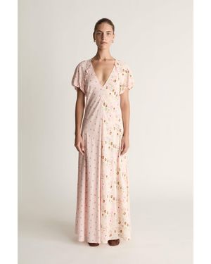 Lee Mathews Prim Maxi Dress - Natural