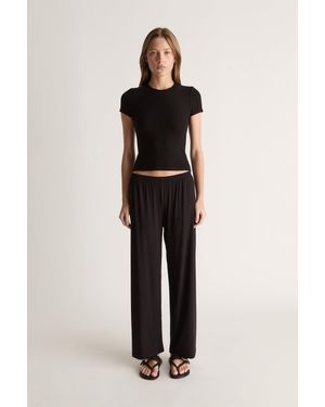 Kye Intimates Hacci Baby Tee - Black