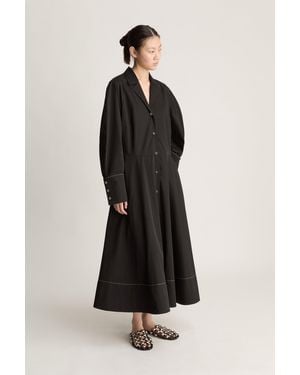 Lee Mathews Spencer Ls Shirt Dress - Black