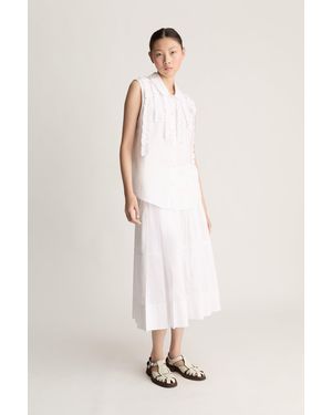 Lee Mathews Charlotte Sleeveless Shirt - Natural