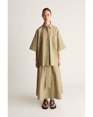 Lee Mathews Lm Poplin Ss Shirt - Natural