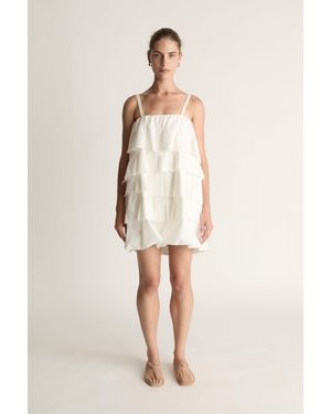 Lee Mathews Annie Mini Dress - Natural
