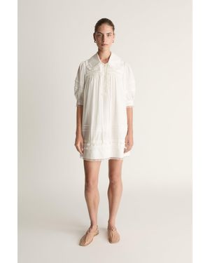 Lee Mathews Victoria Mini Dress - Natural