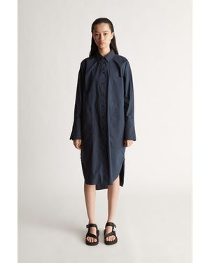Lee Mathews Lm Poplin Ls Shirt Dress - Blue