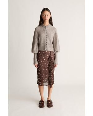 Lee Mathews Thea Knit Cardigan - Natural