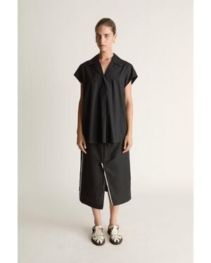 Lee Mathews Emilie Sleeveless Shirt - Black