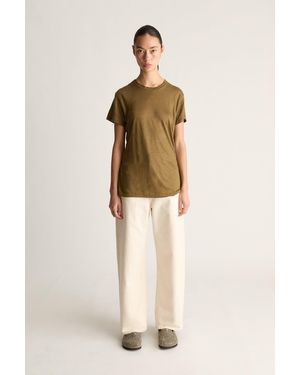 Lee Mathews Tilly Linen Jersey Tee - Natural