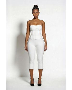 LemonLunar The Yasmin Bandage Capri Pants - White