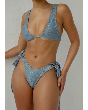 LemonLunar The Sequin Lace Bikini - Blue