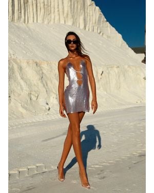 LemonLunar The Maria Chainmail Dress - Natural