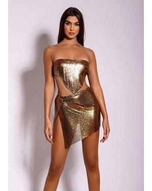 LemonLunar The Jasmin Diamante Top - Metallic