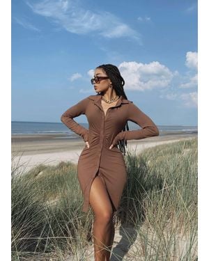 LemonLunar The Shirt Dress - Blue