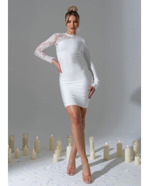 LemonLunar The Ivy Lace Bandage Dress - Grey