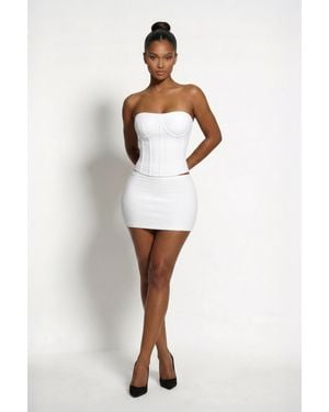 LemonLunar The Samira Bandage Mini Skirt - White