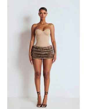 LemonLunar The Fur Mini Skirt - Natural