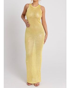 LemonLunar The Luli Knit Dress - Yellow