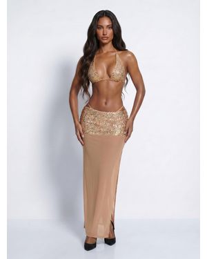 LemonLunar The Seraphina Sequin Skirt - White