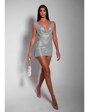 LemonLunar The Chrissy Diamante Dress - White