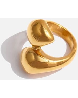 LemonLunar 18K Plated Chunky Wrap Ring Certí X Lemonlunar - White