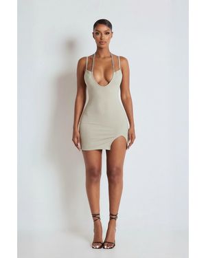 LemonLunar The Malena Bandage Dress - Gray