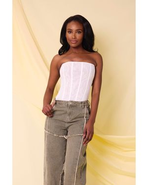 LemonLunar The Diella Structured Corset Top - Natural