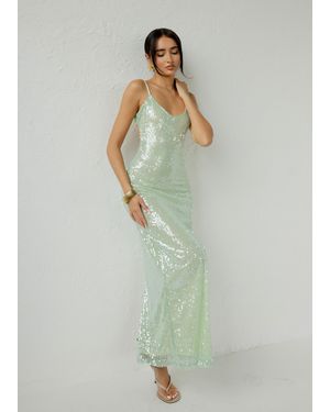 LemonLunar The Aterina Sequin Dress - Green