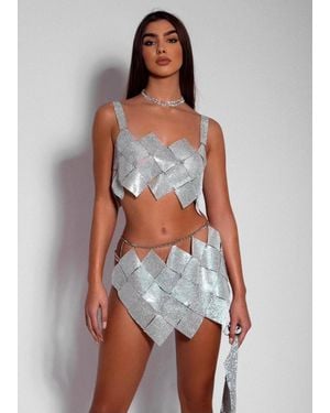 LemonLunar The Klo Diamante Top - Metallic