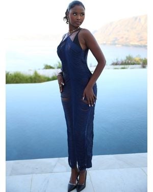 LemonLunar The Tassel Maxi Dress - Blue
