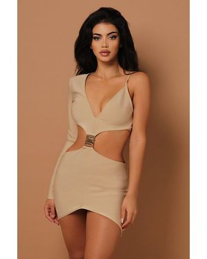 LemonLunar The Zar Bandage Buckle Dress - Brown