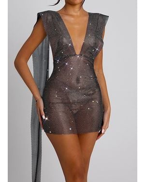 LemonLunar The Triana Diamante Dress - Grey