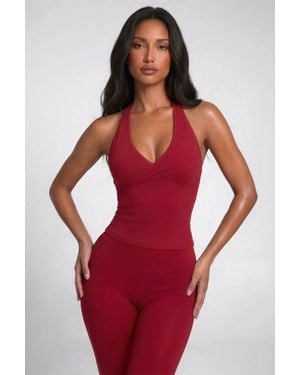 LemonLunar The Halter Neck Tank Top - Red