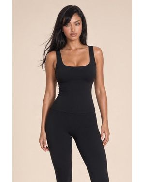 LemonLunar The Square Neck Tank Top - Black