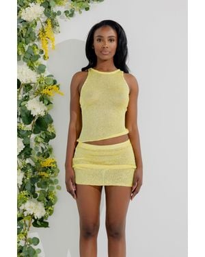 LemonLunar The Lune Knit Two Piece - Yellow