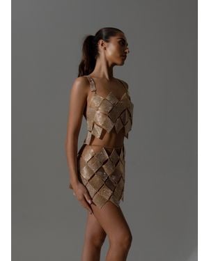 LemonLunar The Klo Diamante Top - Brown