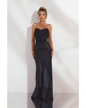 LemonLunar The Satin Maxi Skirt - Blue