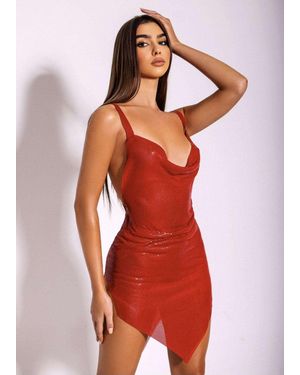 LemonLunar The Alisha Chainmail Dress - Red