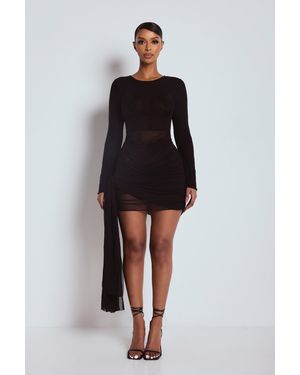 LemonLunar The Diya Mesh Dress - Black