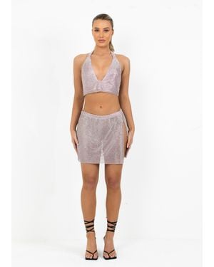 LemonLunar The Diamante Two Piece - White