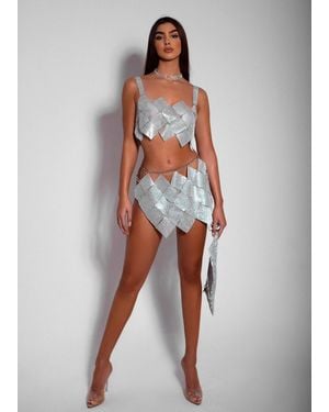 LemonLunar The Mol Diamante Skirt - Metallic
