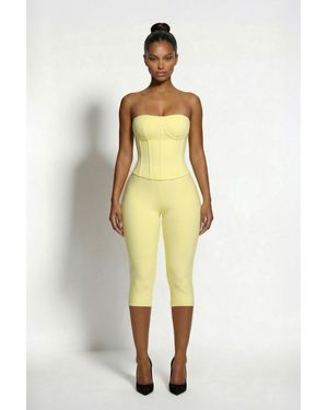 LemonLunar The Yasmin Bandage Capri Trousers - Yellow